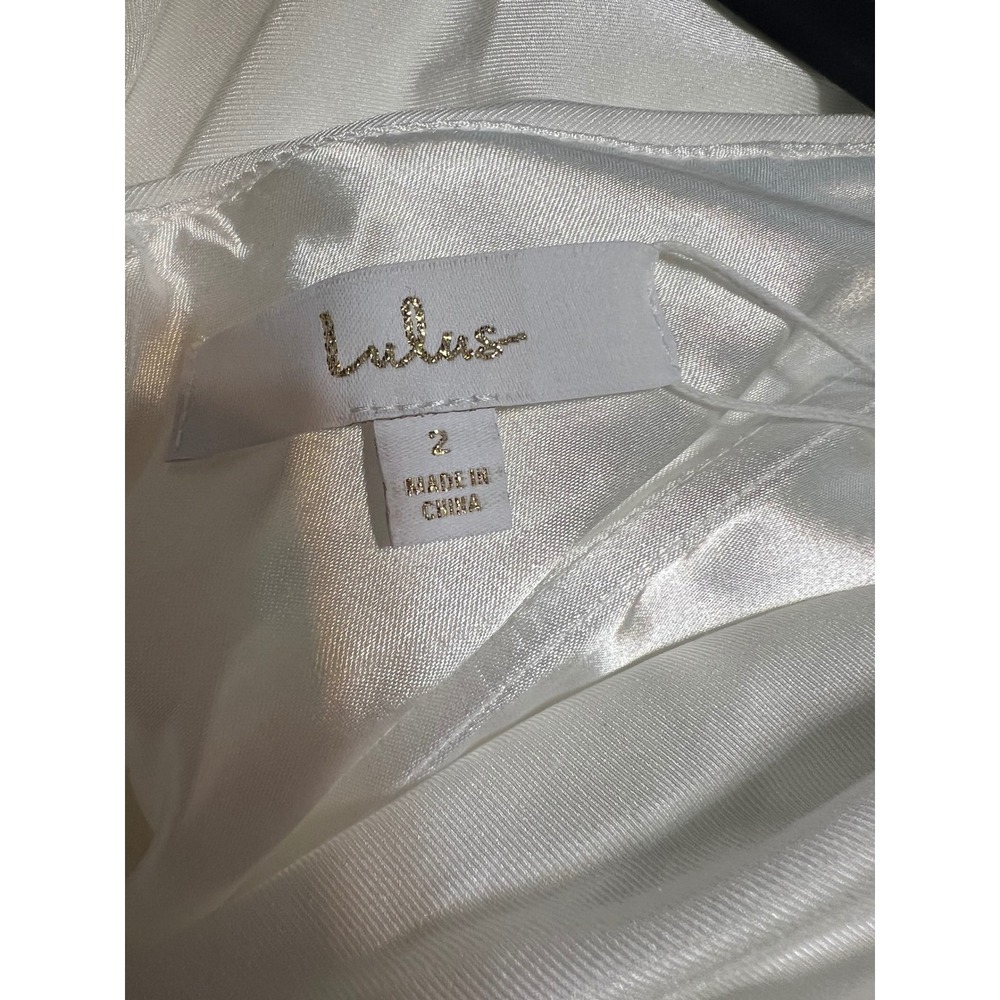 Lulus Choose Your‎ Love White Maxi Dress Wedding Gown V-Neck Slit White S NWT - Picture 13 of 13